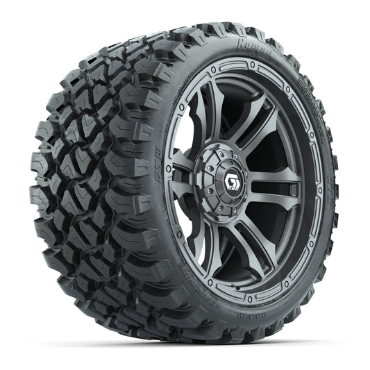 GTW Shogun Gunmetal 15" Wheels with 23x10-R15 Nomad All-Terrain Tires - Set of 4