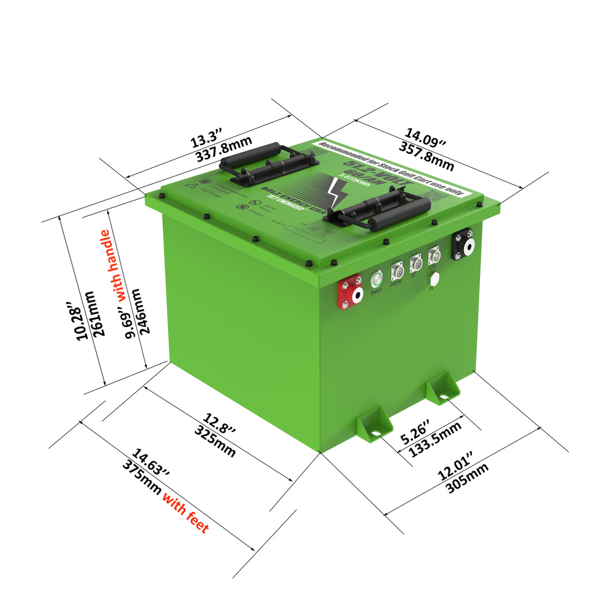 Yamaha G29/Drive2 Lithium Battery 51V 60Ah - Bolt Energy Complete Kit with 12-Year Warranty