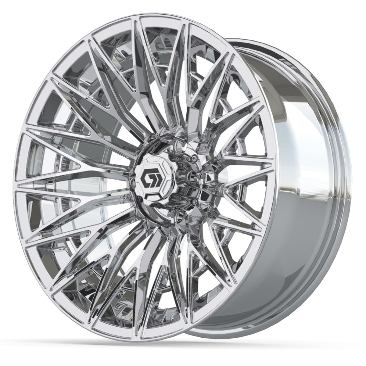 GTW® Blur Chrome 16" Golf Cart Wheel - Single