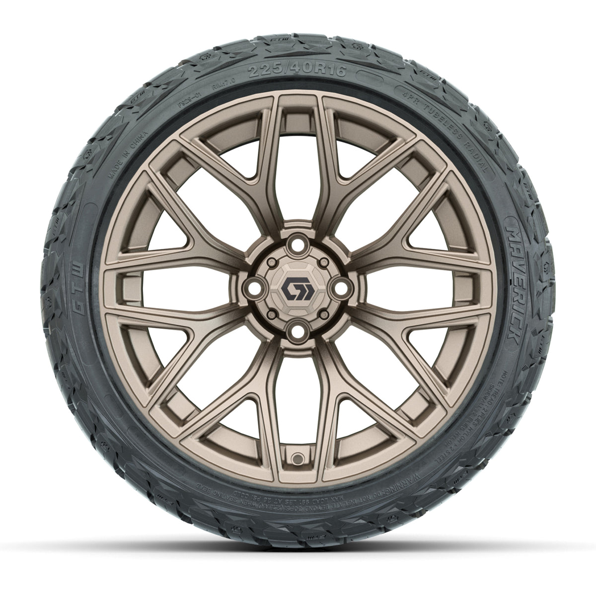 GTW® Monaco Matte Bronze 16" Wheels with 225/40-R16 Maverick A/T Tires - Full Set