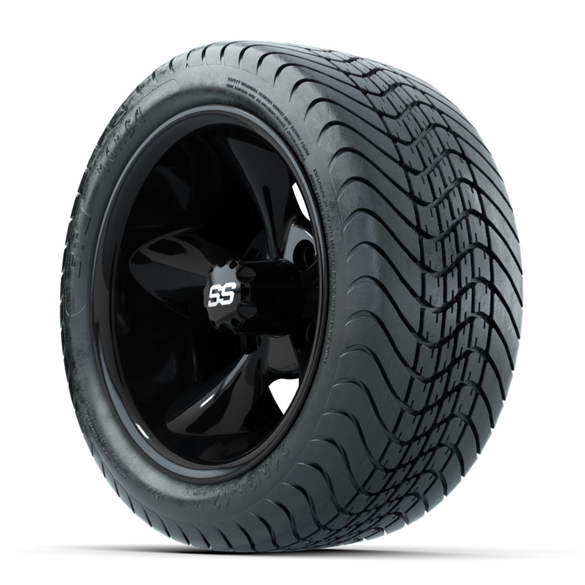 GTW Godfather Black 12" Wheels with 215/35-12 Mamba Street Tires Full Set