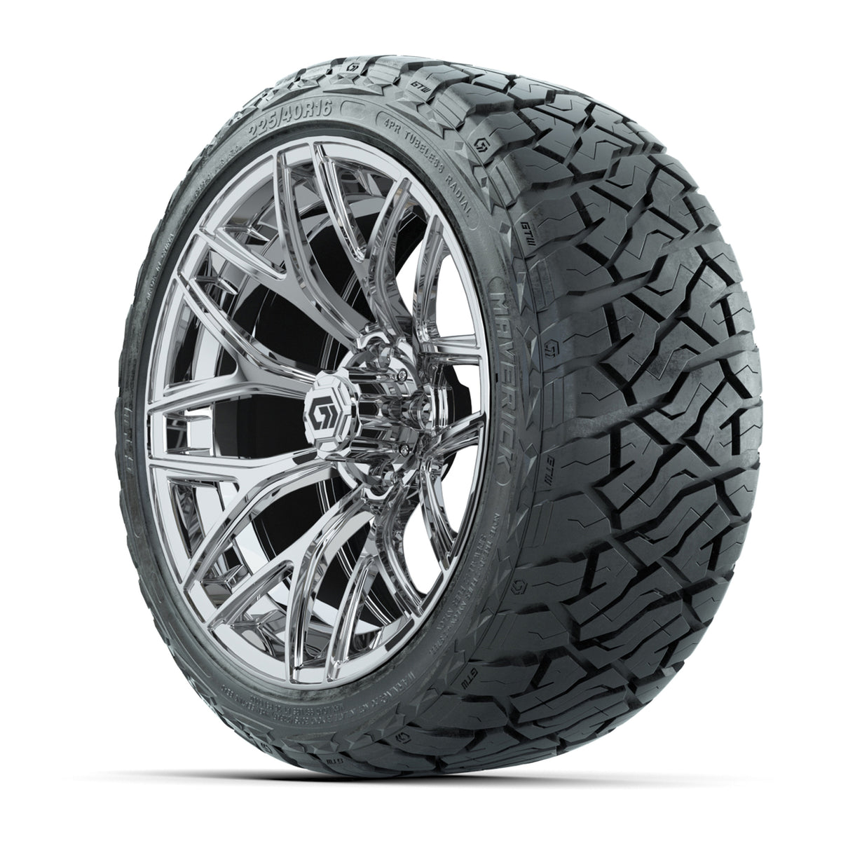 GTW Monaco Chrome 16" Wheels with 225/40-R16 Maverick Street Tires - Full Set