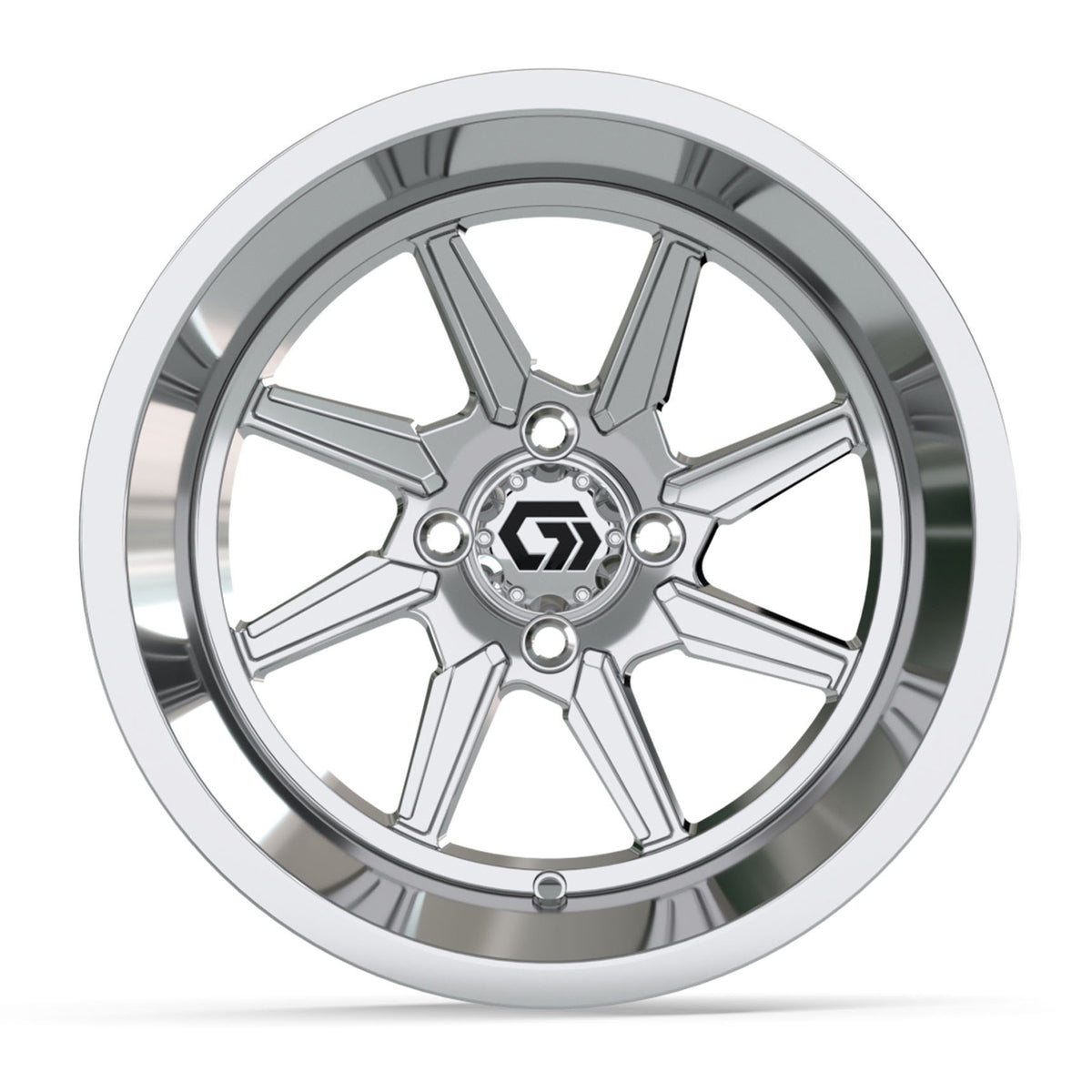 GTW® Reaper Chrome 15" Golf Cart Wheel - Single | Deep Dish