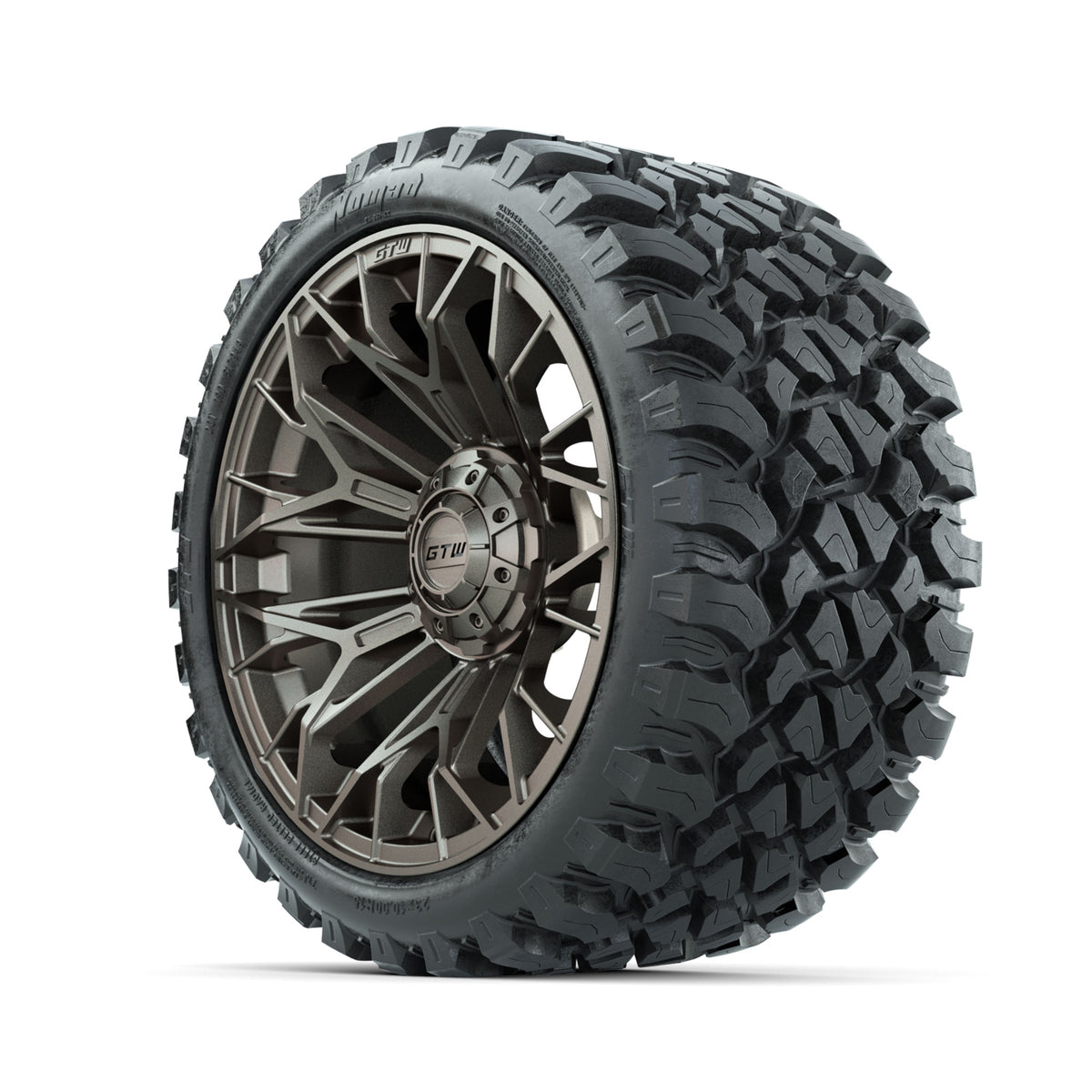 GTW Stellar Matte Bronze 15" Wheels with 23x10-R15 Nomad All-Terrain Tires - Set of 4
