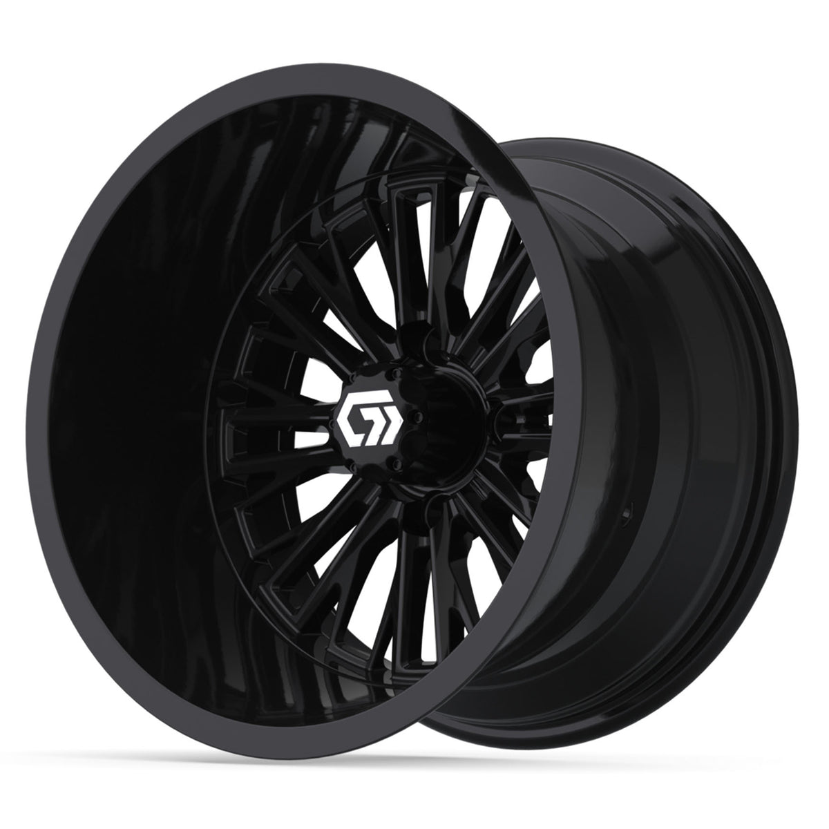 GTW® Viper Gloss Black 14" Golf Cart Wheel - Single | Deep Dish