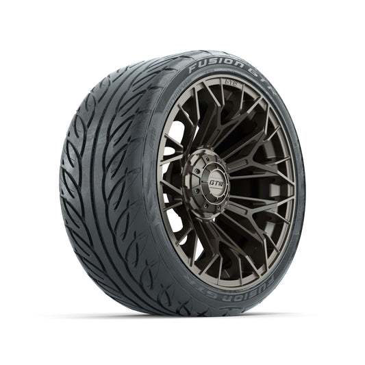 Set of (4) 15" GTW Stellar Matte Bronze Wheels with 215/40-R15 Fusion GTR Street Tires