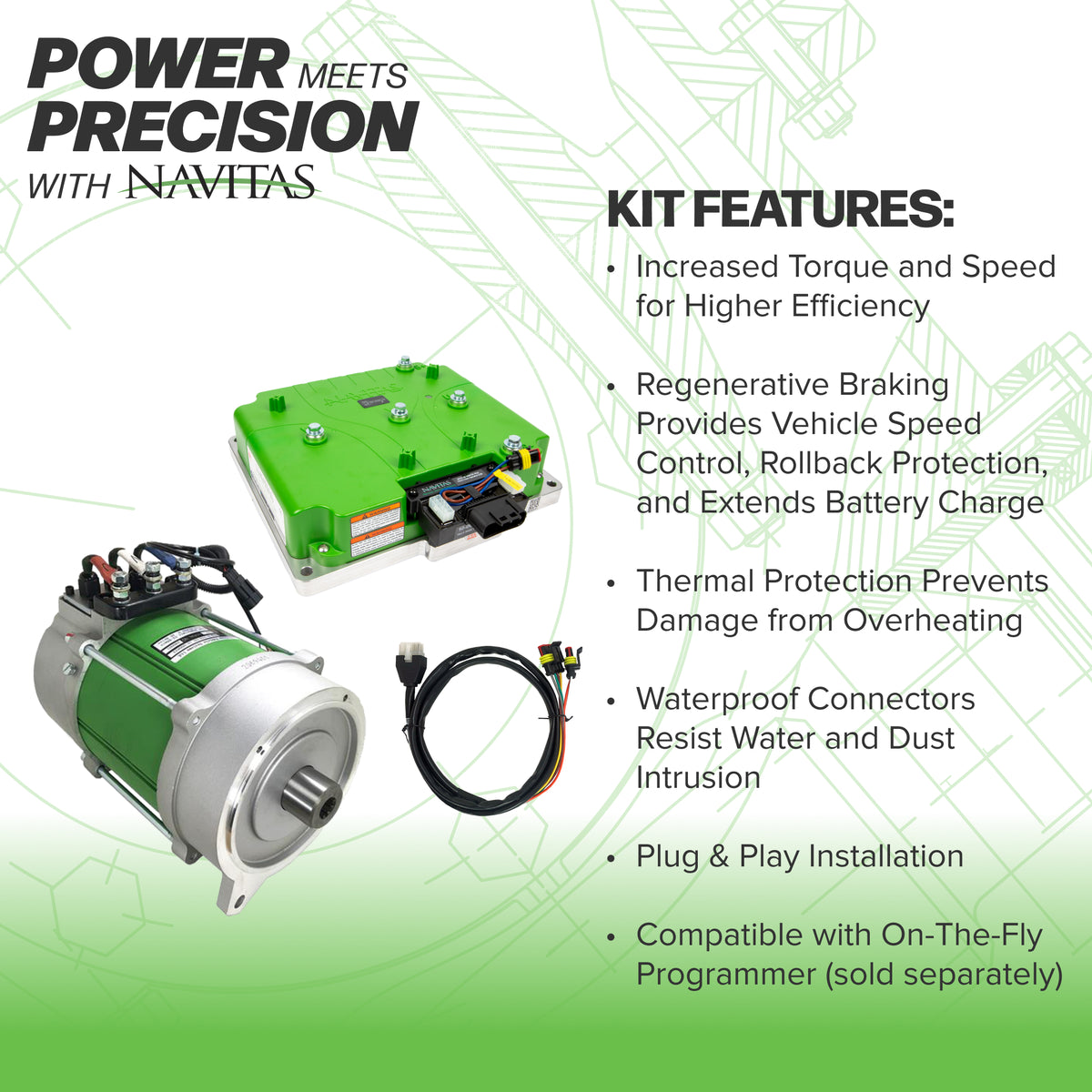 Navitas 5kW DC to AC Conversion Kit with 600A Controller – Club Car Precedent & Tempo
