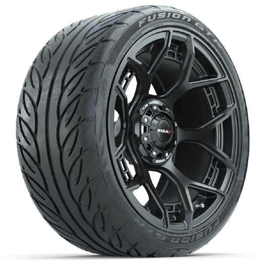 MadJax Evolution Flow Form 15" Matte Black Wheels with 215/40-R15 Fusion GTR Street Tires - Set of 4
