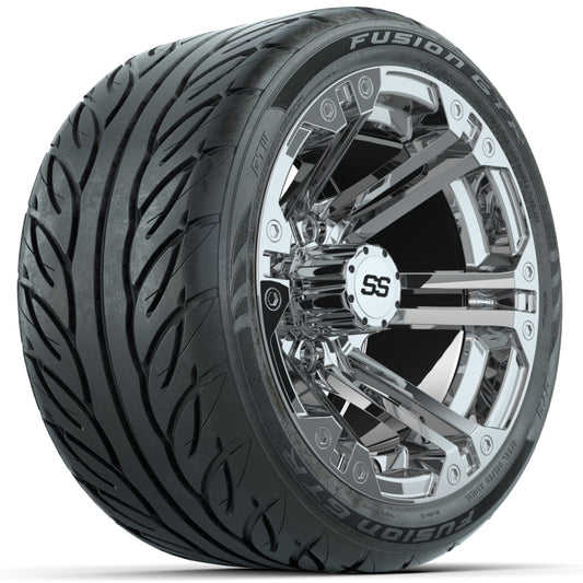 Set of (4) 12" GTW Specter Wheels with 215/40-R12 Fusion GTR Street Tires