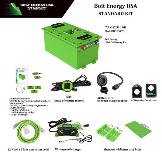 Bolt Energy 74V 105Ah Lithium Battery Bundle for Navitas Chassis – 12-Year Warranty