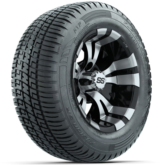 Set of (4) 12" GTW Vampire Wheels with 215/50-R12 Fusion S/R Street Tires