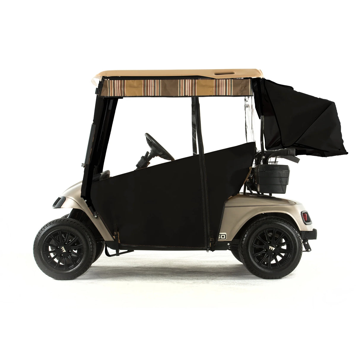 2014-Up EZGO Freedom TXT-T48 - Red Dot Chameleon Black 2-Passenger Track Style Soft Enclosure