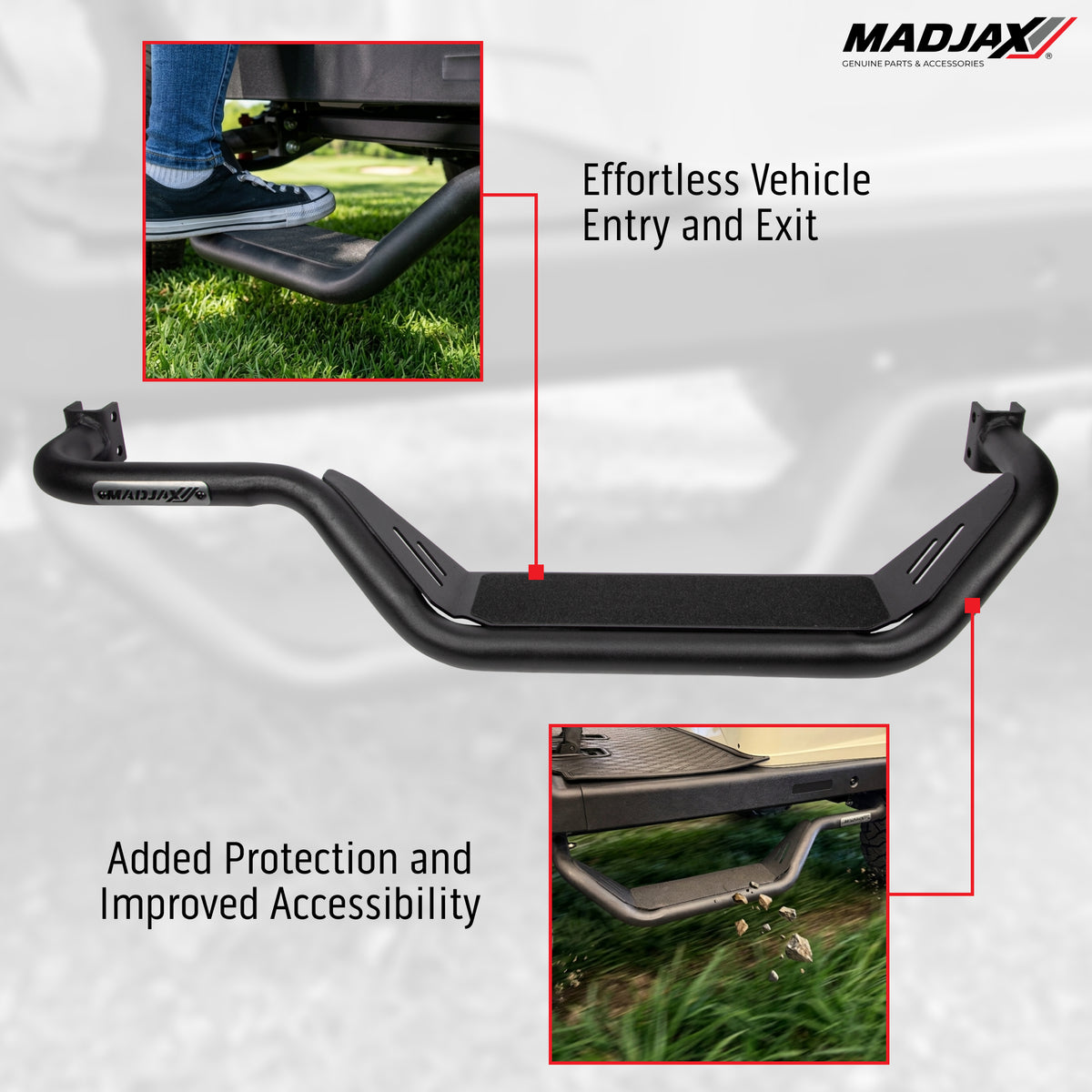 MadJax® Recon Step Bar with Brackets – Club Car Precedent, Tempo & Onward (2004+)