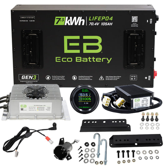 Eco Battery 70V 105Ah Lithium Golf Cart Battery Bundle - Club Car Precedent/Onward/Tempo Gen3