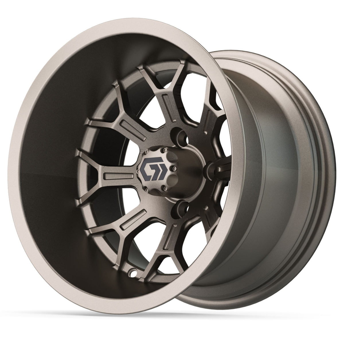 GTW® Viper Matte Bronze 14" Golf Cart Wheel - Single | Deep Dish