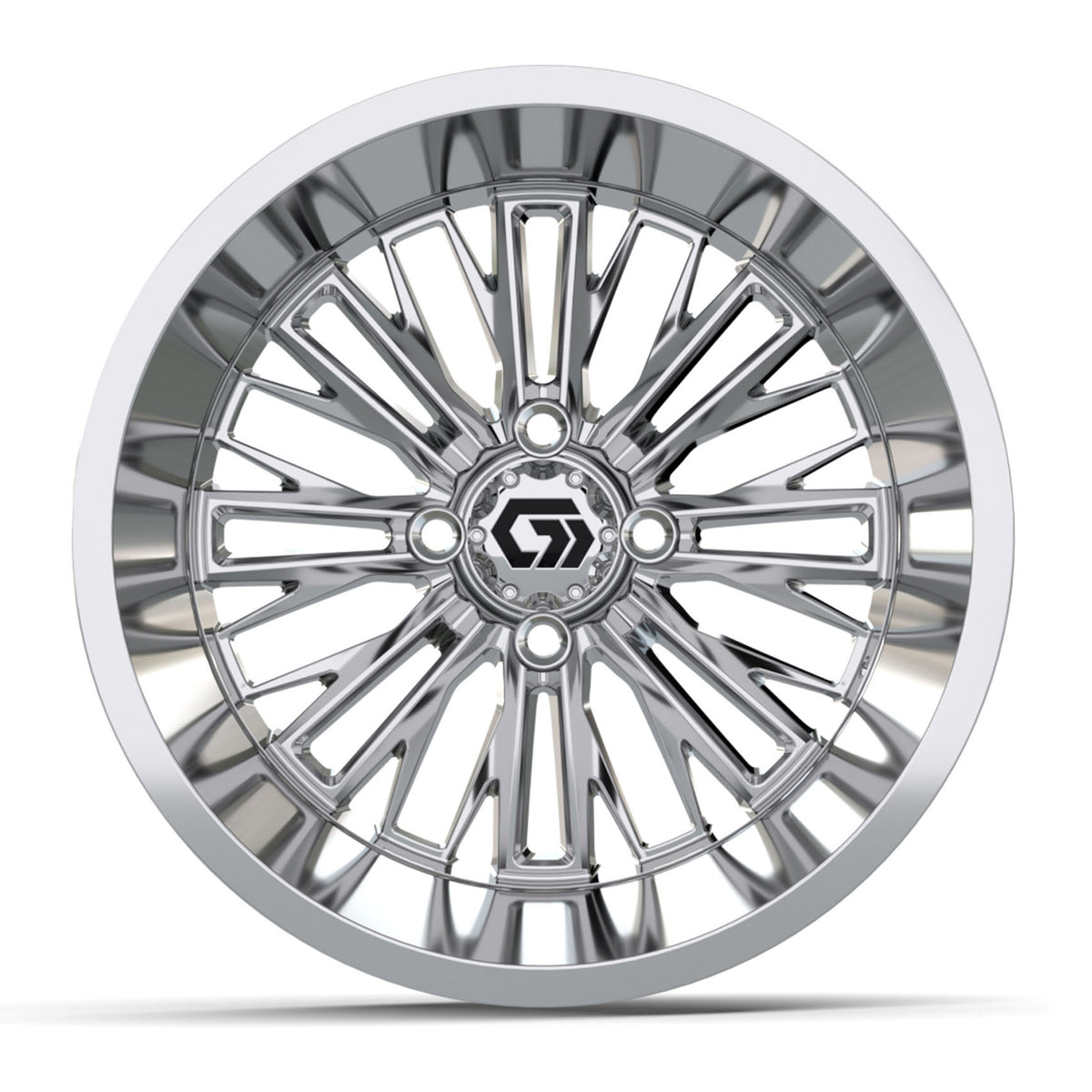 GTW® Viper Chrome 15" Golf Cart Wheel - Single | Deep Dish