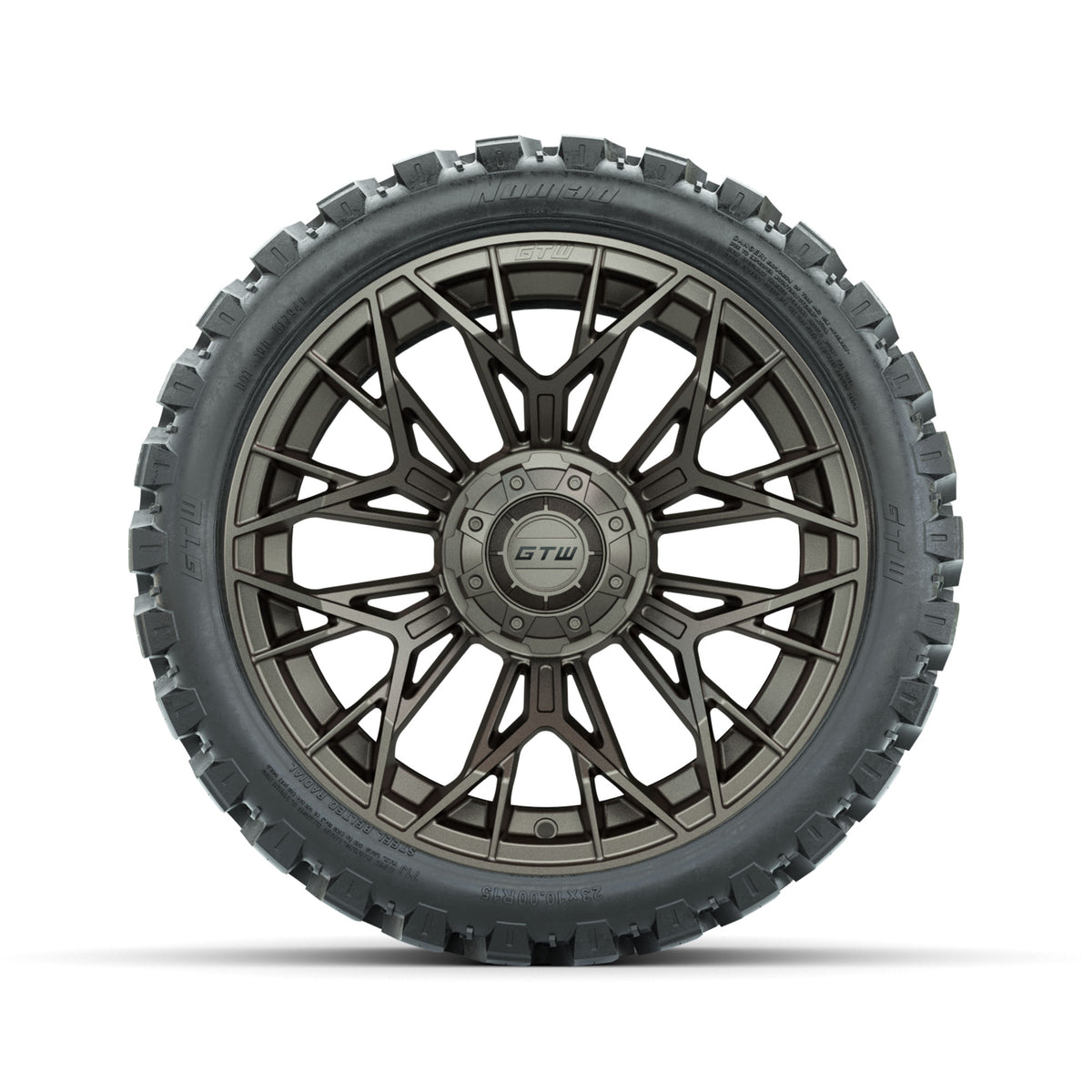 GTW Stellar Matte Bronze 15" Wheels with 23x10-R15 Nomad All-Terrain Tires - Set of 4