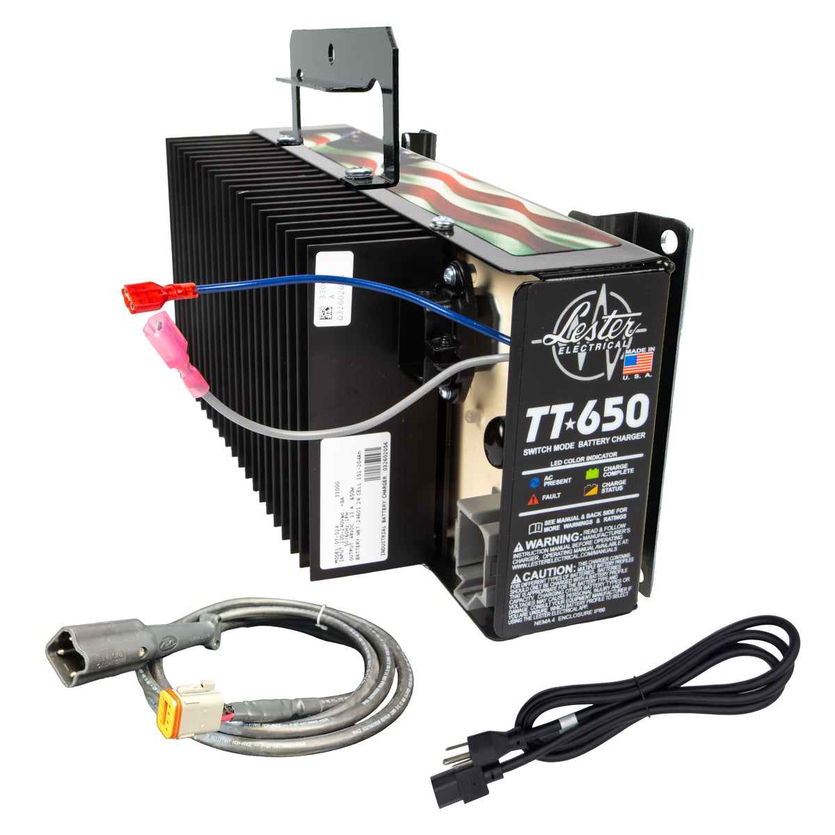 Lester TT-650W 48V Battery Charger with 3-Pin Cord for Yamaha G29/Drive & Drive2