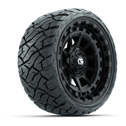 GTW Barricade Gloss Black 14" Wheels with 205/35-R14 Maverick Low-Profile All-Terrain Tires – Full Set