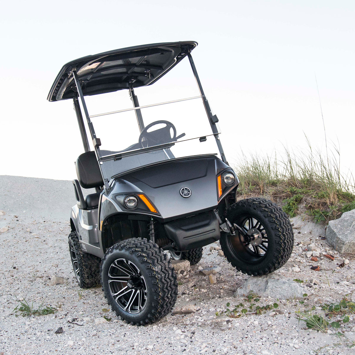 RedDot Yamaha Drive2 Clear 1/4" Folding Windshield with Rubber Trim | 2017–Up