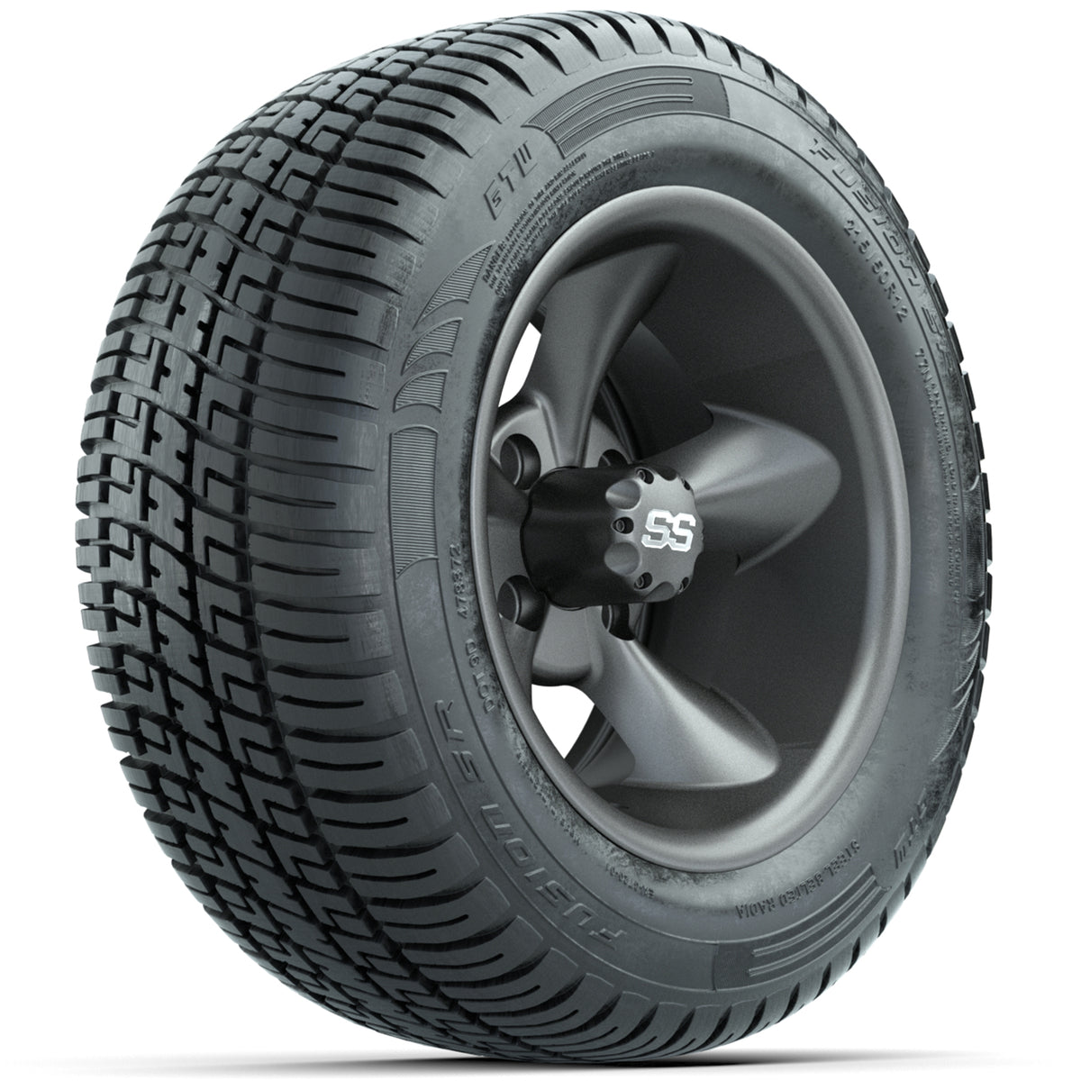 Set of (4) 12" GTW Godfather Wheels with 215/50-R12 Fusion S/R Street Tires