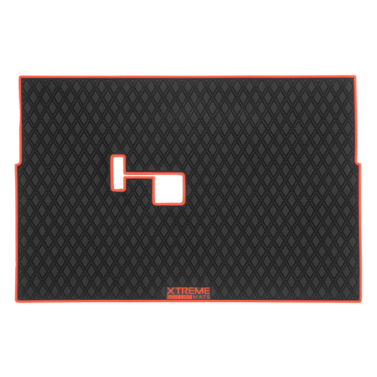 Club Car DS Floor Mat - Xtreme Full Coverage | Black/Red 1982-2013 Villager