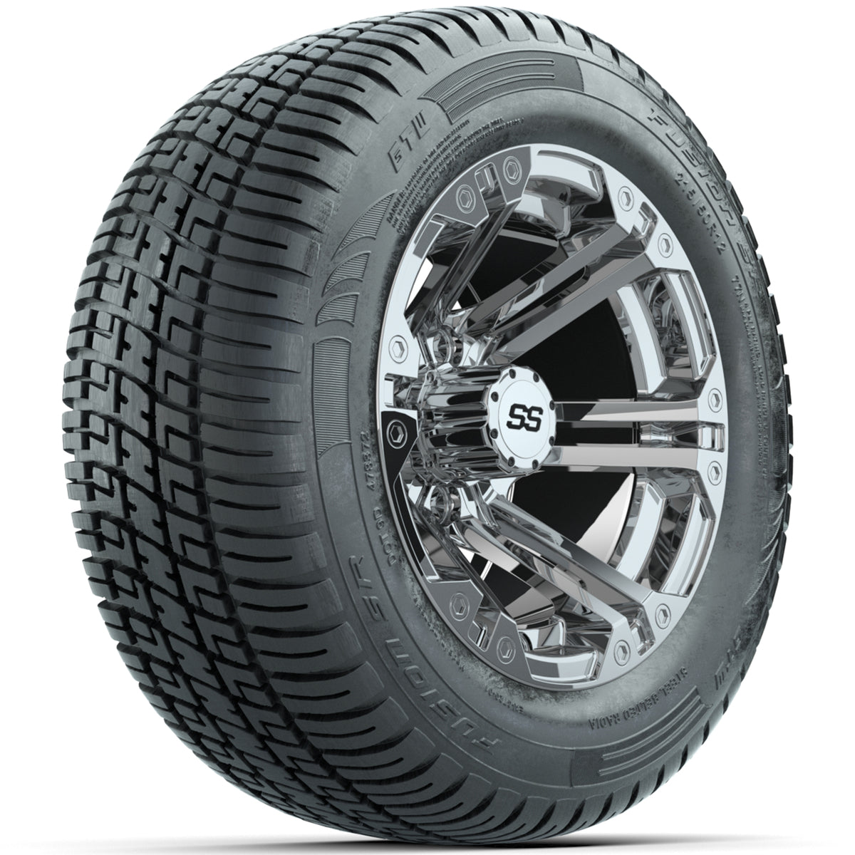 Set of (4) 12" GTW Specter Wheels with 215/50-R12 Fusion S/R Street Tires