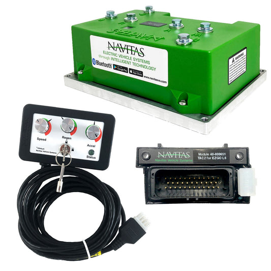 Navitas 600-Amp 72V TAC2 AC Upgrade Controller Kit for EZGO TXT / S4 / L6 – Bluetooth + OTF