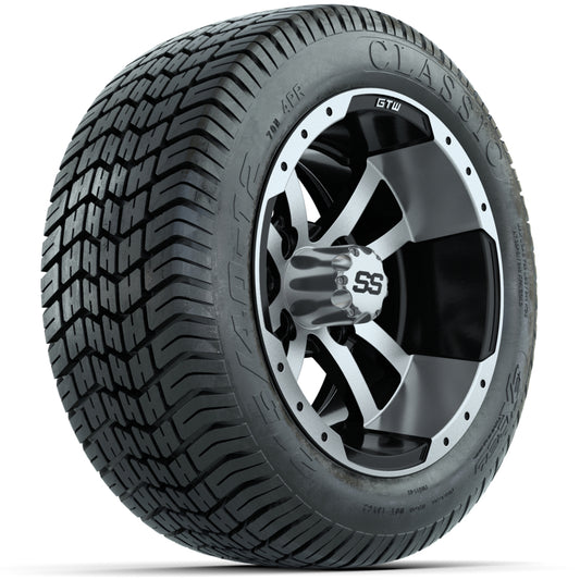 Set of (4) 12" GTW Storm Trooper Wheels with 215/40-12 Excel Classic Street Tires