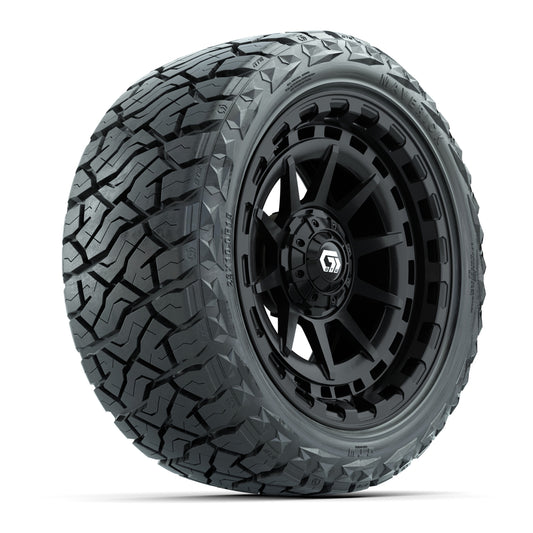 GTW Barricade Gloss Black 15" Wheels with 23x10.00-R15 Maverick All-Terrain Tires – Full Set