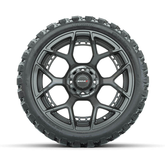 MadJax Evolution Flow Form 15" Gunmetal Wheels with 23x10-R15 Nomad All-Terrain Tires - Set of 4