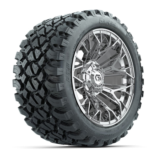 Set of (4) 14" GTW® Stellar Chrome Wheels with 23x10-R14 Nomad All-Terrain Tires