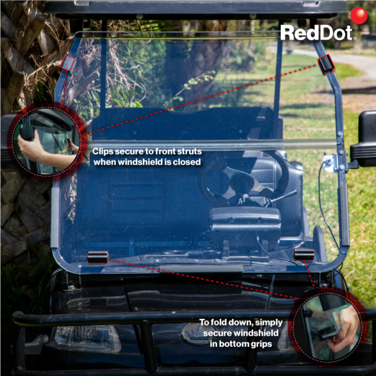 RedDot Clear Impact-Modified Folding Windshield for Evolution Classic & Forester