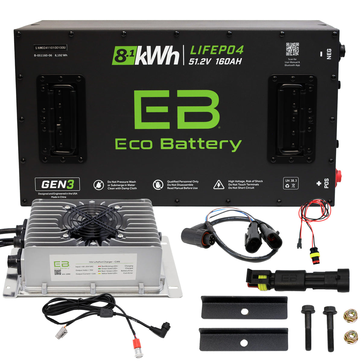 ICON EV Lithium Battery (2024+) – Eco Battery 51V 160Ah LiFePO4 Gen3 | Lifetime Warranty