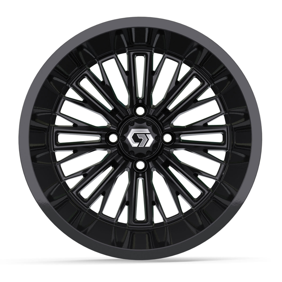 GTW Viper Gloss Black 15" Golf Cart Wheel