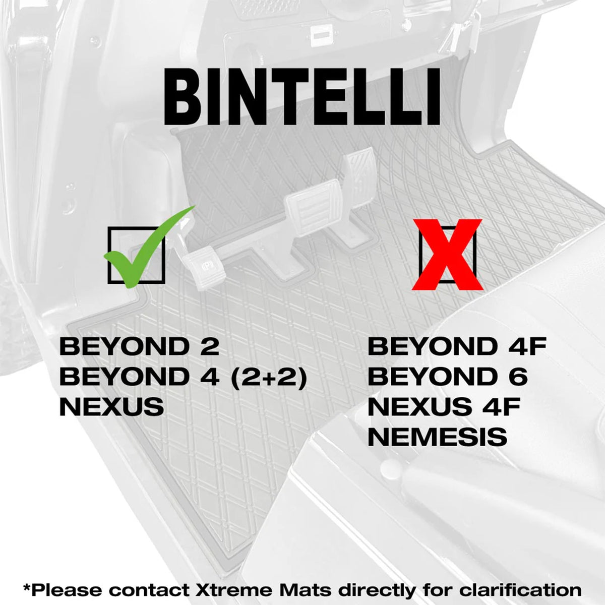 Xtreme Mats Full Coverage Golf Cart Floor Mat – Bintelli Beyond | All Black