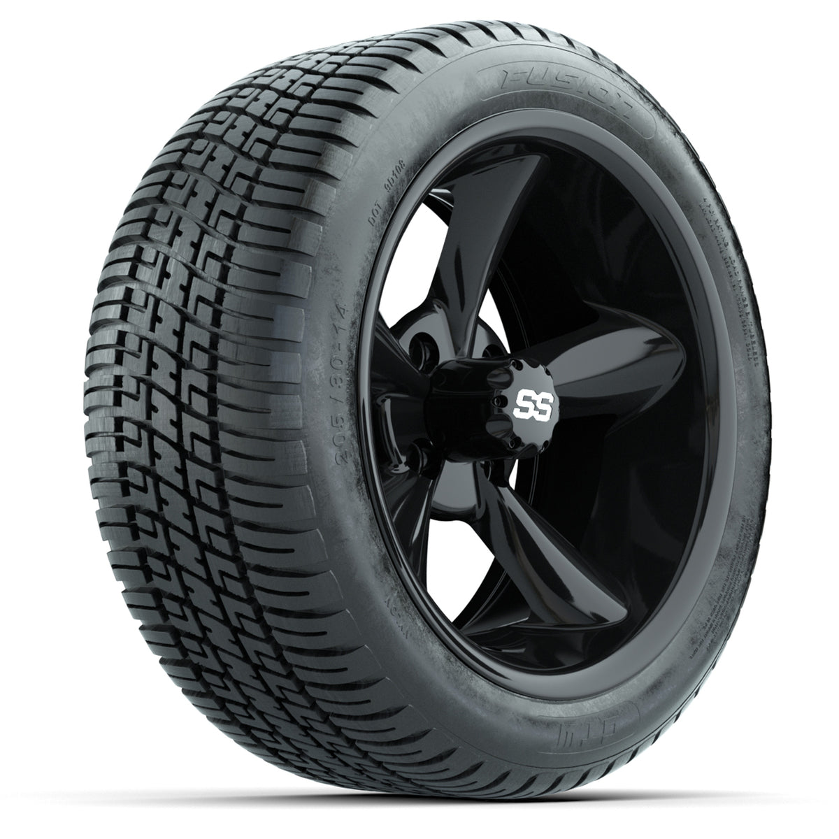 Set of (4) 14" GTW Godfather Wheels with 205/30-14 Fusion Street Tires
