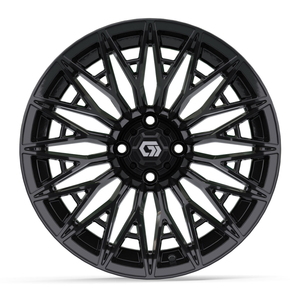 GTW® Blur Gloss Black 16" Golf Cart Wheel - Single