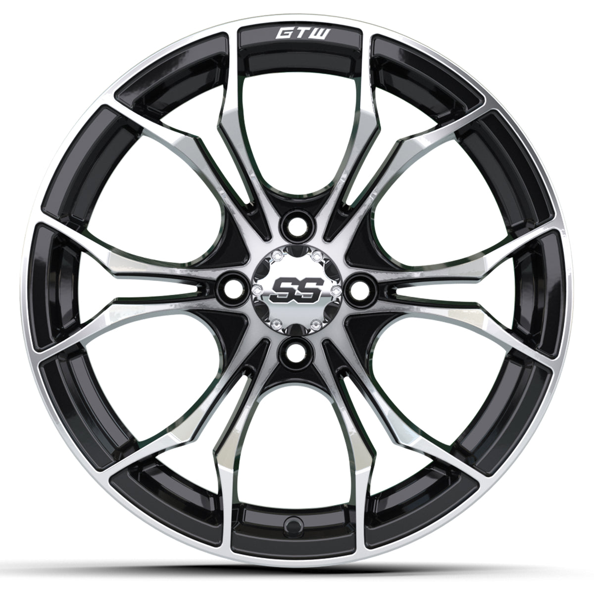 15" GTW Spyder Machined Black Wheel