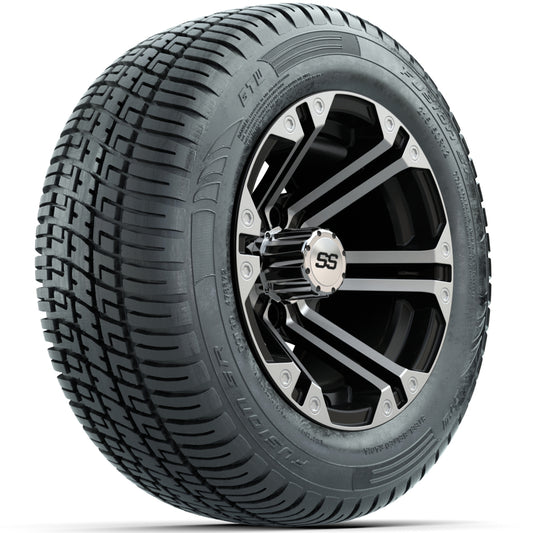 Set of (4) 12" GTW Specter Wheels with 215/50-R12 Fusion S/R Street Tires