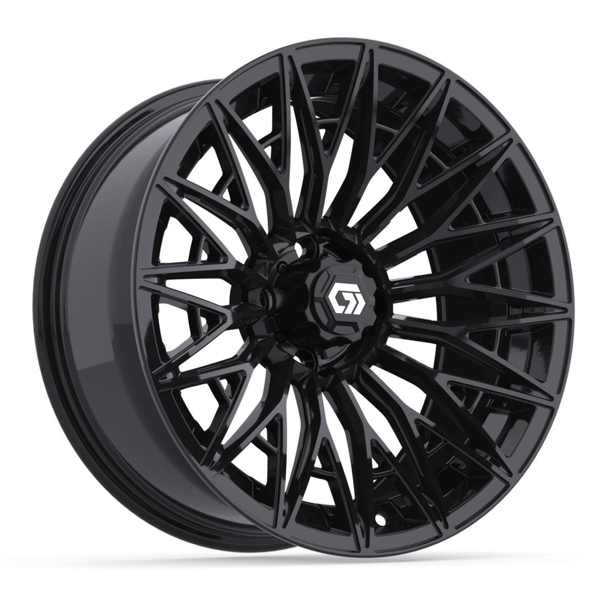 GTW® Blur Gloss Black 16" Golf Cart Wheel - Single