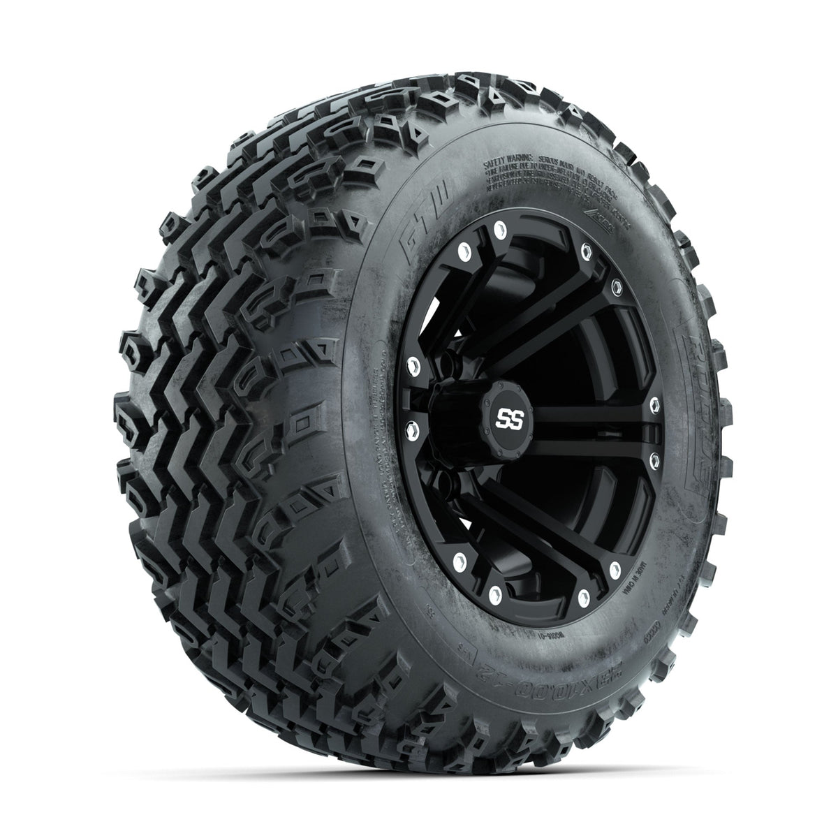 GTW Specter Matte Black 12 in Wheels with 23x10.00-12 Rogue All Terrain Tires Full Set