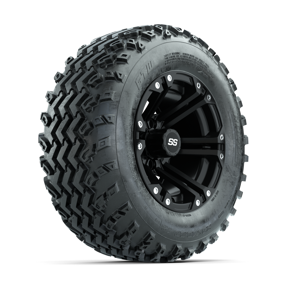GTW Specter Matte Black 12 in Wheels with 23x10.00-12 Rogue All Terrain Tires Full Set