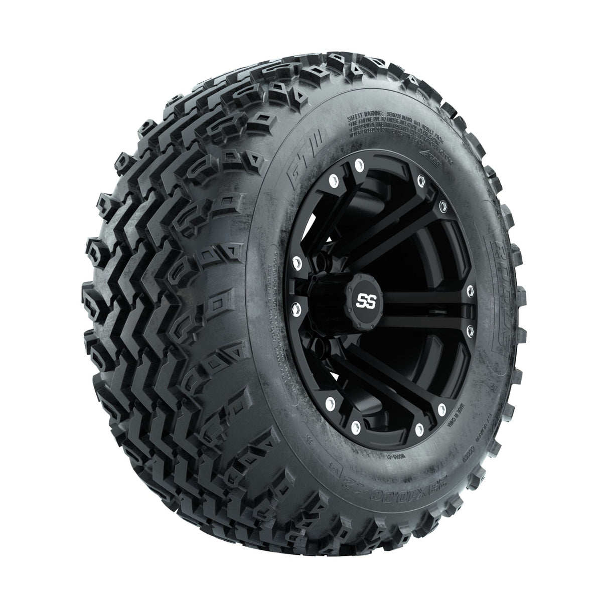 GTW Specter Matte Black 12 in Wheels with 23x10.00-12 Rogue All Terrain Tires Full Set