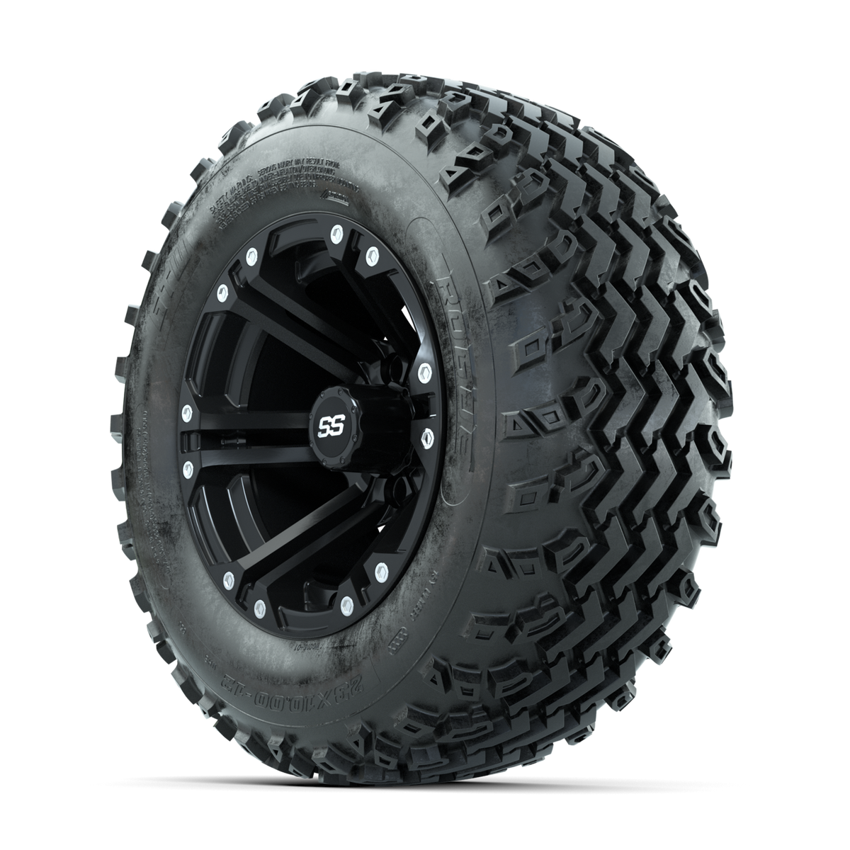 GTW Specter Matte Black 12 in Wheels with 23x10.00-12 Rogue All Terrain Tires Full Set