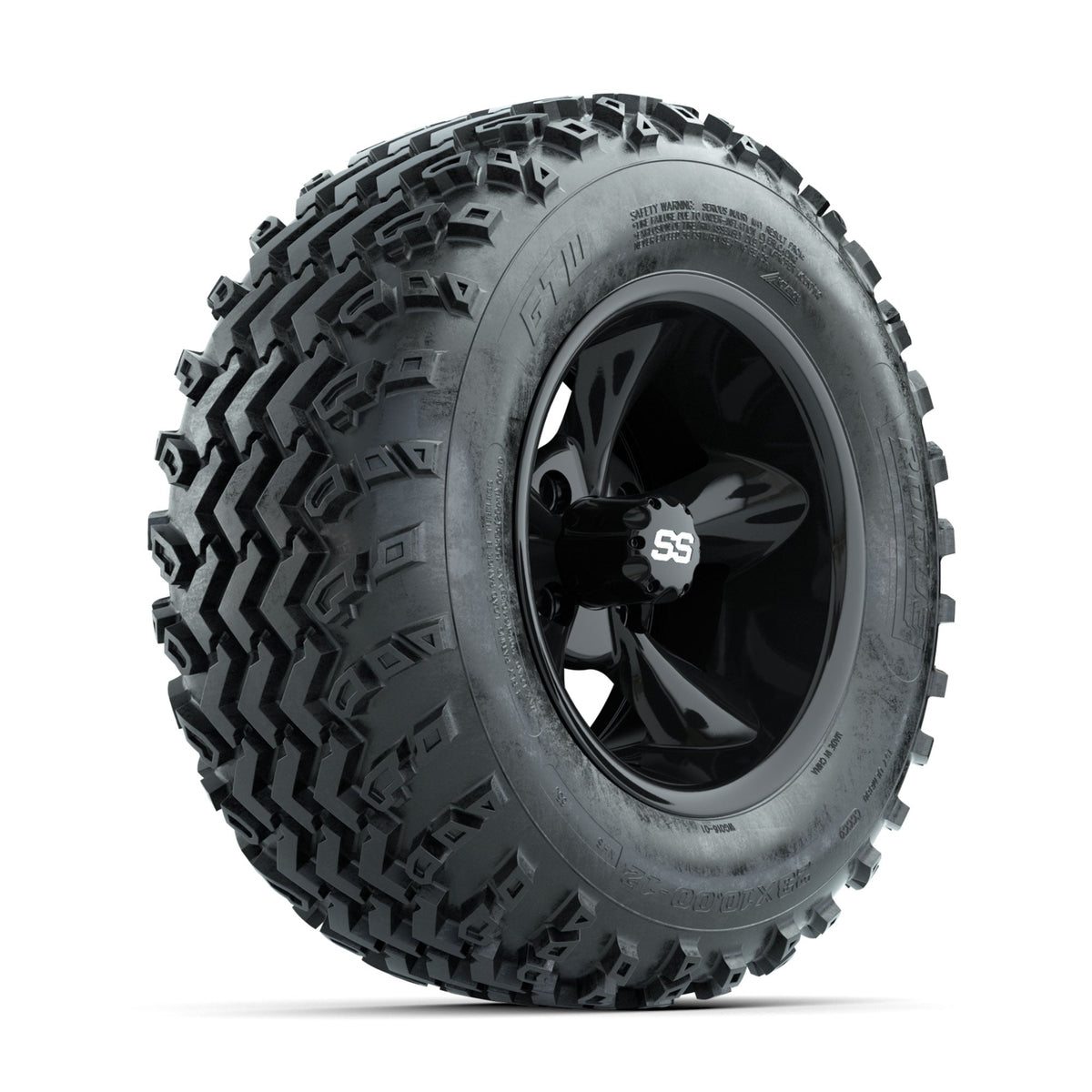 GTW Godfather Black 12 in Wheels with 23x10.00-12 Rogue All Terrain Tires Full Set