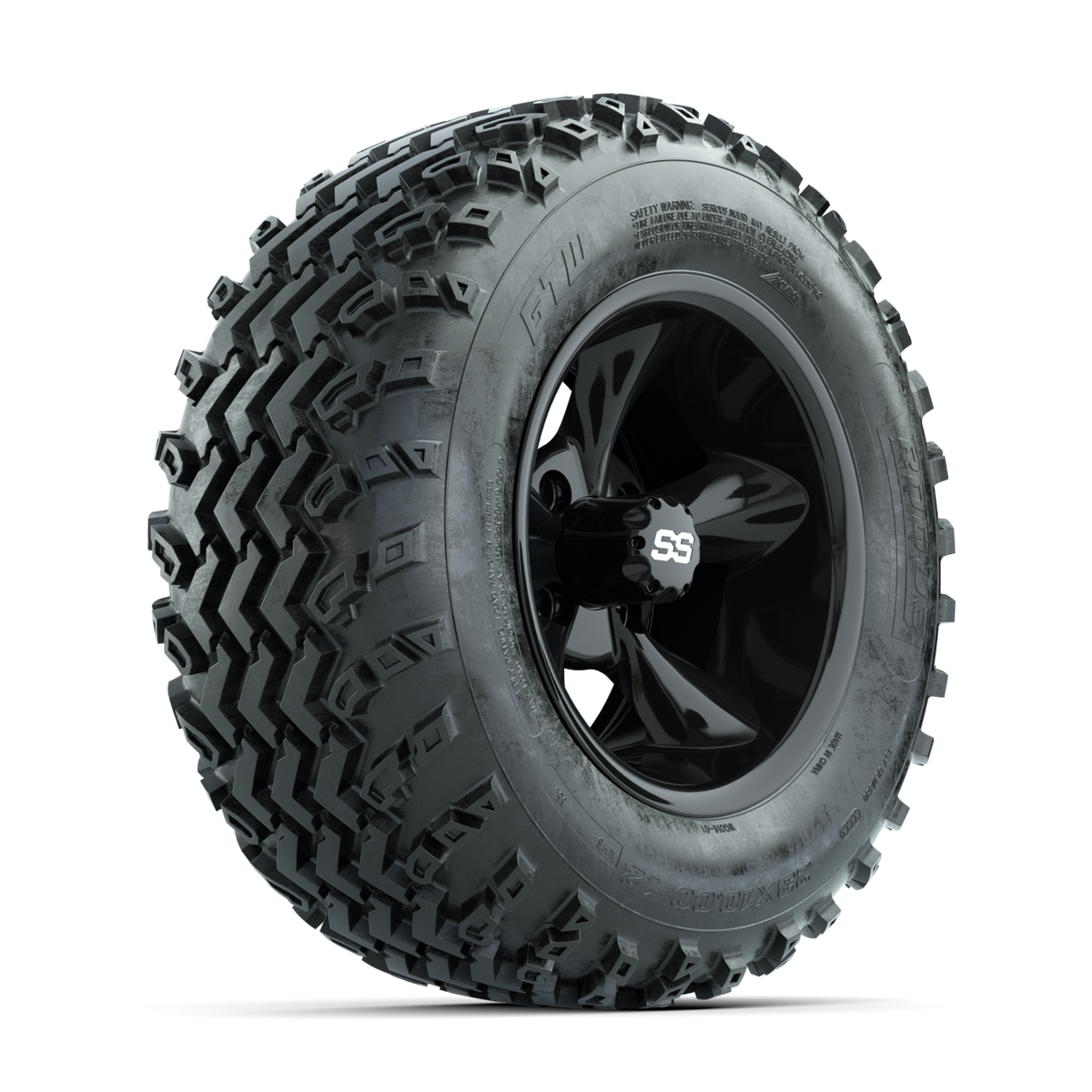 GTW Godfather Black 12 in Wheels with 23x10.00-12 Rogue All Terrain Tires Full Set