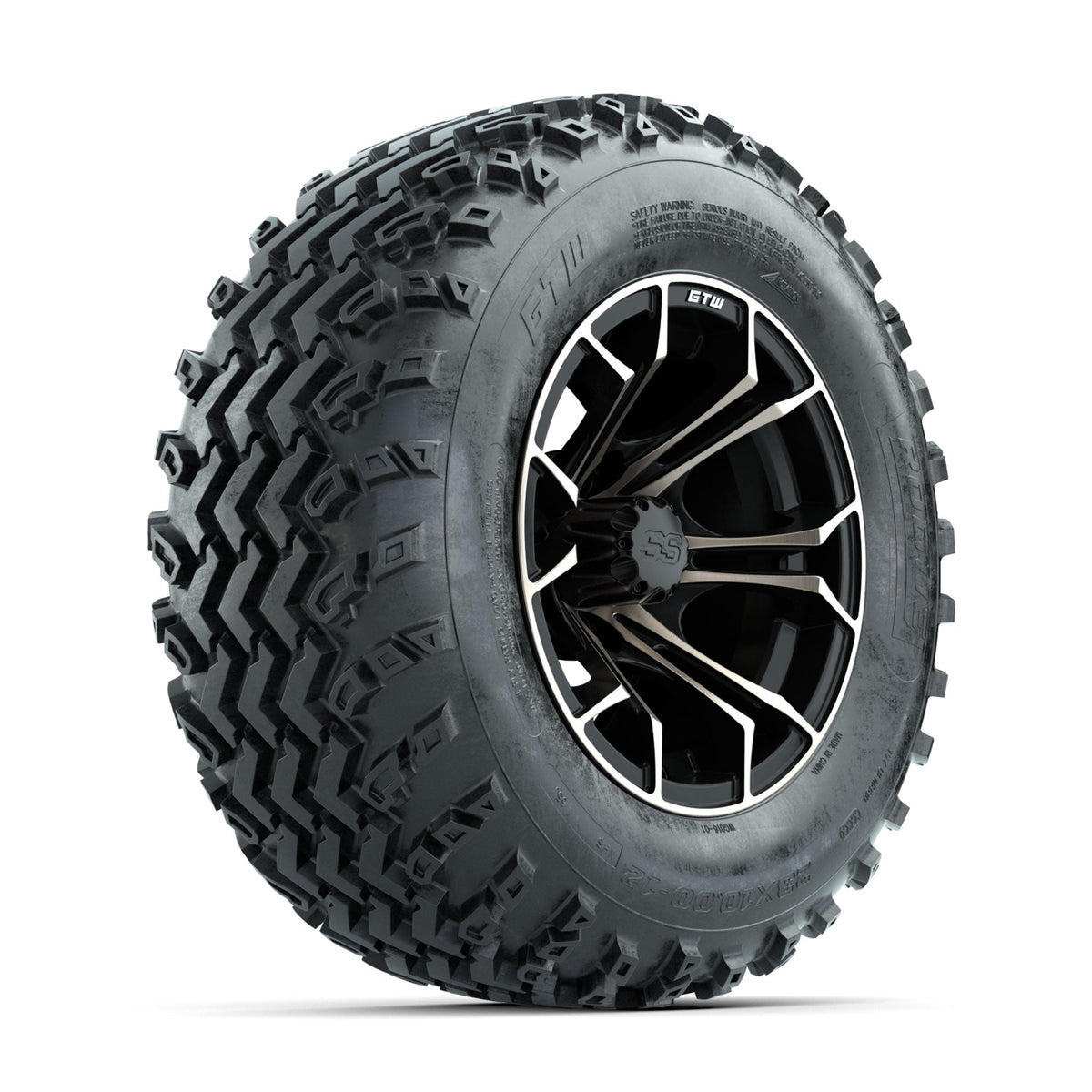 GTW Spyder Bronze/Matte Black 12 in Wheels with 23x10.00-12 Rogue All Terrain Tires Full Set