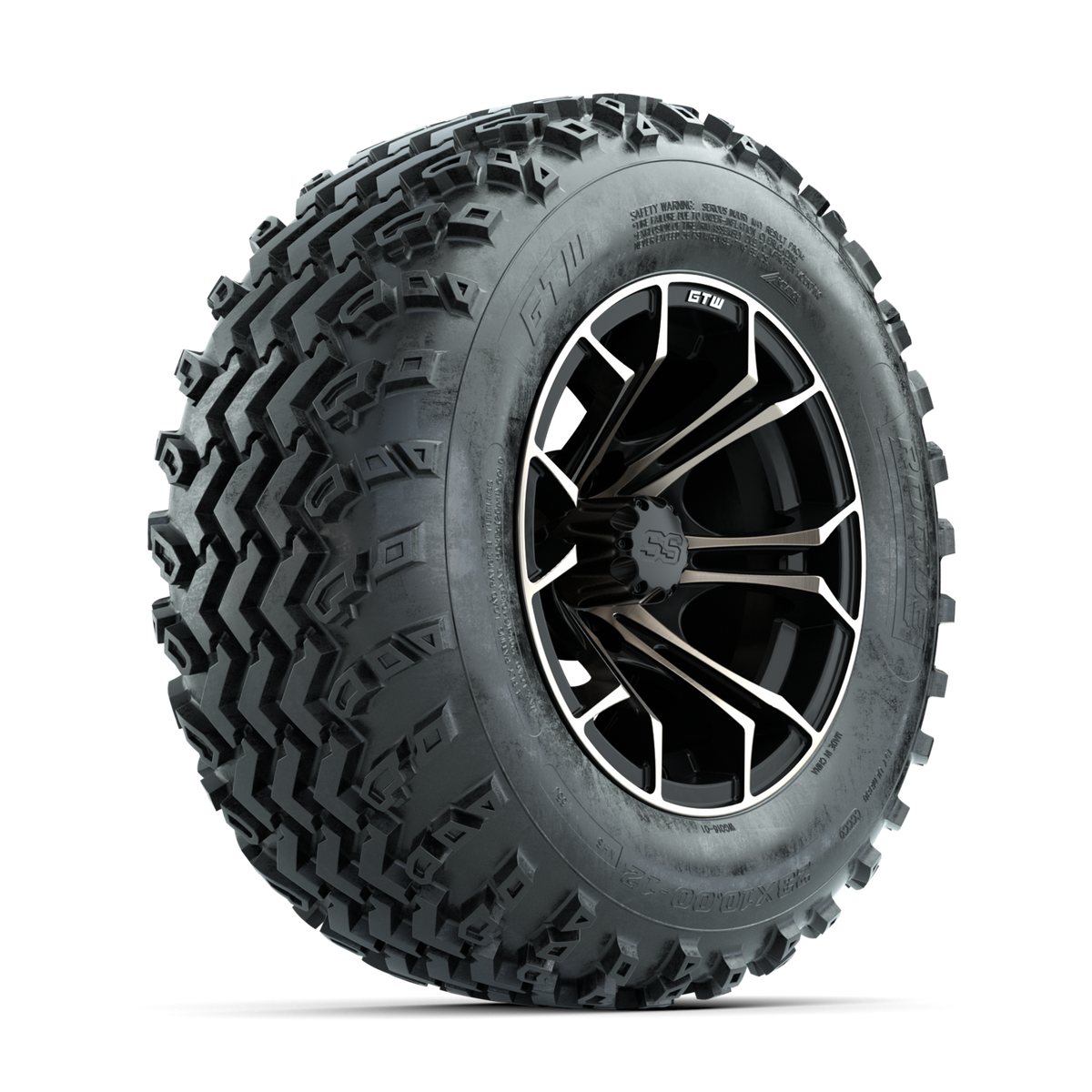 GTW Spyder Bronze/Matte Black 12 in Wheels with 23x10.00-12 Rogue All Terrain Tires Full Set
