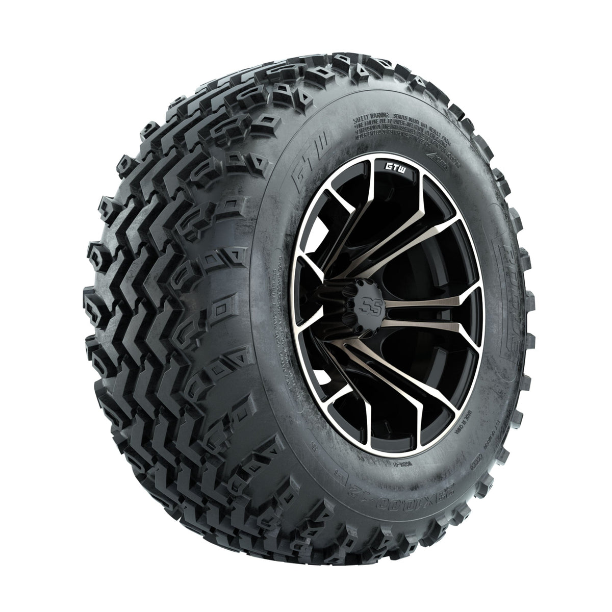 GTW Spyder Bronze/Matte Black 12 in Wheels with 23x10.00-12 Rogue All Terrain Tires Full Set